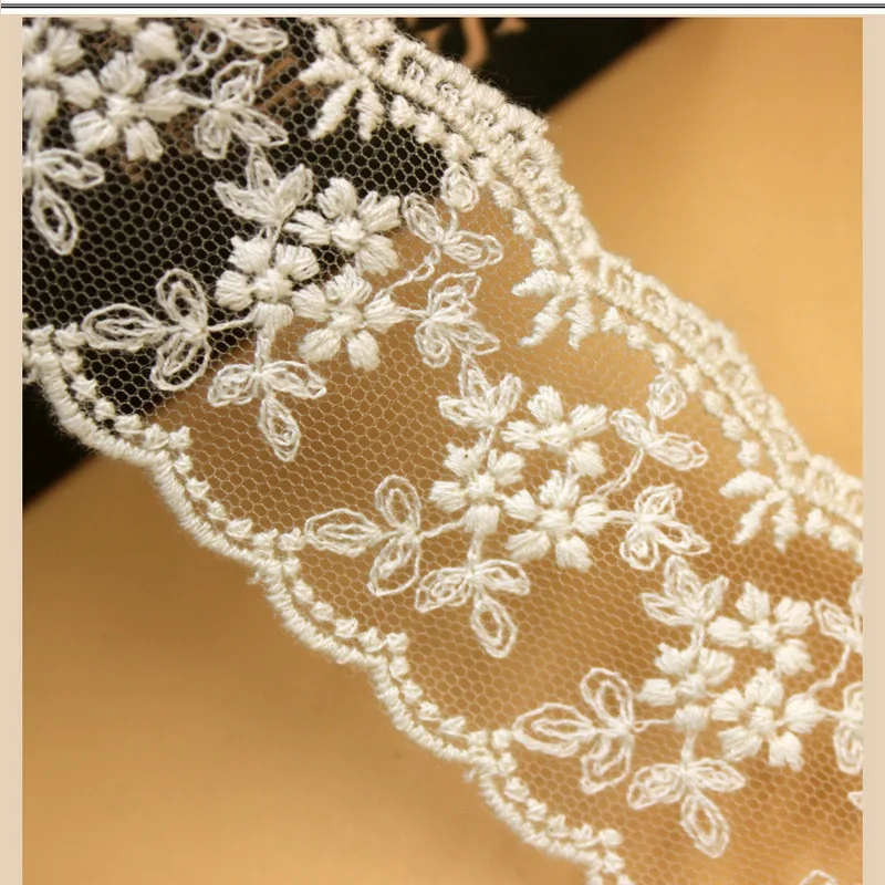 

White Lace Dress Trim Dentelle Broderie Encaje Bordado Clothes Trimmings Diy Costura Pasamaneria Fabric Sewing Accessories