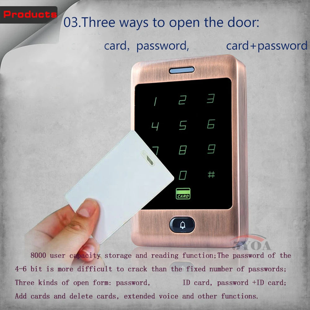 RFID управление доступом водонепроницаемый автономный 125 кГц сенсорная клавиатура