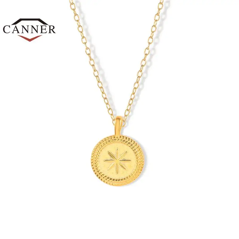 

CANNER Popular 925 Sterling Silver Gold Color Pendant Clavicle Chain Choker Necklaces For Women Fine Jewelry Wedding Party Gift