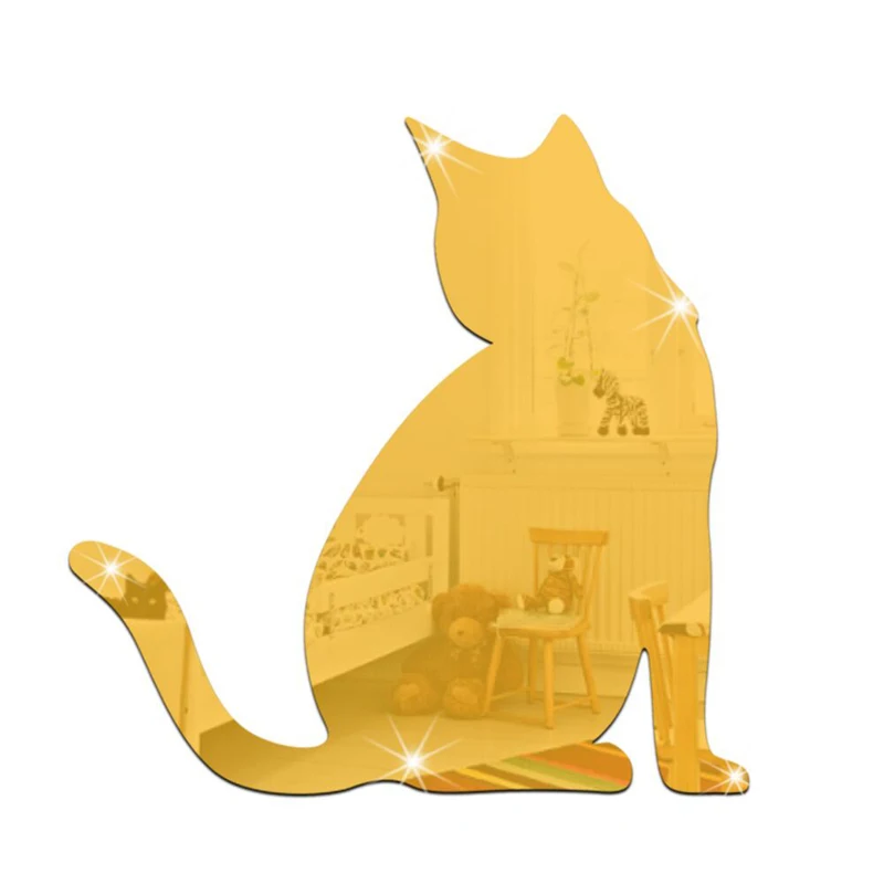 Зеркальные Акриловые 3d настенные наклейки для детской комнаты гостиной спальни