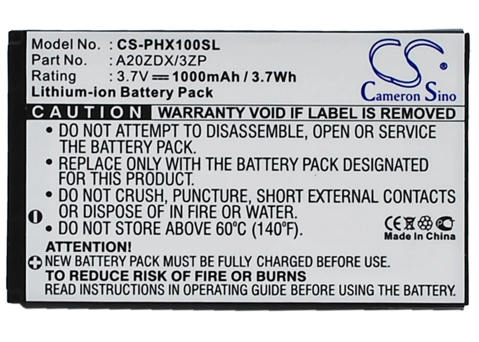 Cameron Sino 1000mAh Battery For Philips Xenium T129 X100 X325 A20ZDX/3ZP | Электроника