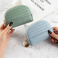 mini women wallet pu leather female purse card holder short coin purse small wallets purse zipper keychain clutch bag handbag
