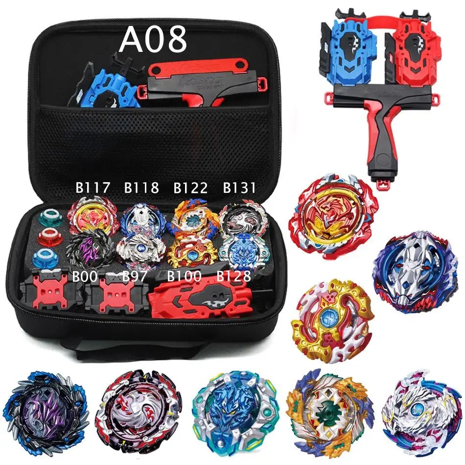a08 Takara Tomy спиннинговые игрушки Bey Bay Burst с ручкой пусковая установка Металл Fusion Toupie битва гироскопа лезвия сумка для хранения детский подарок - Цвет: a08