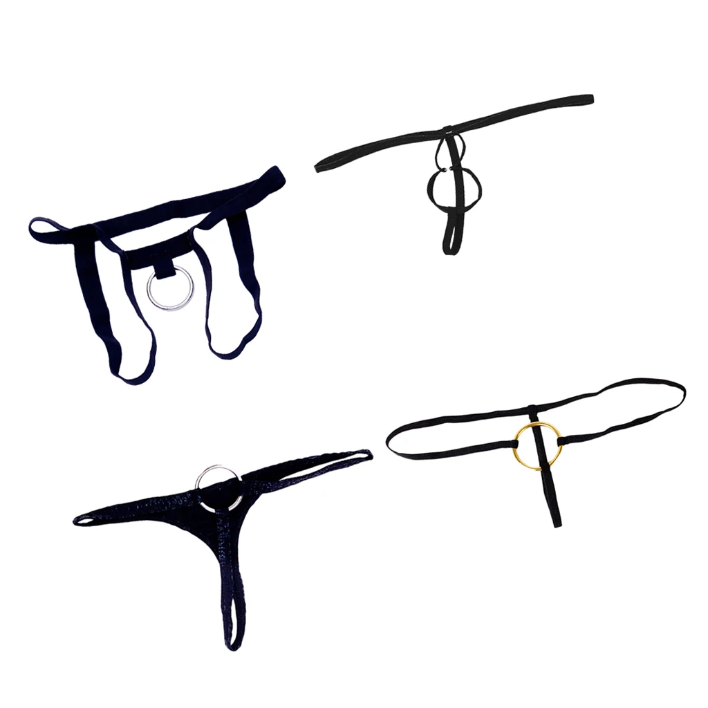 

4 пакета соблазнительных мужчин открытый мешок C-string кольцо позирует ремень стринги T-back трусики