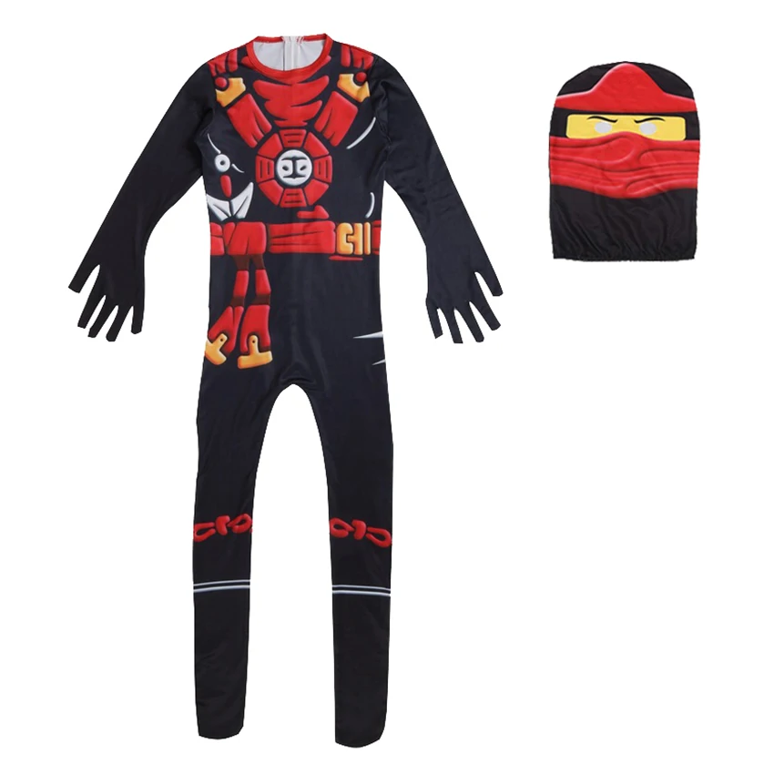 Многоцветный Ninjago костюмы вечерние Дети Мальчики Хэллоуин костюм для детей Рождественский праздничный костюм Ниндзя Одежда супергерой косплей костюмы ниндзя - Цвет: Многоцветный