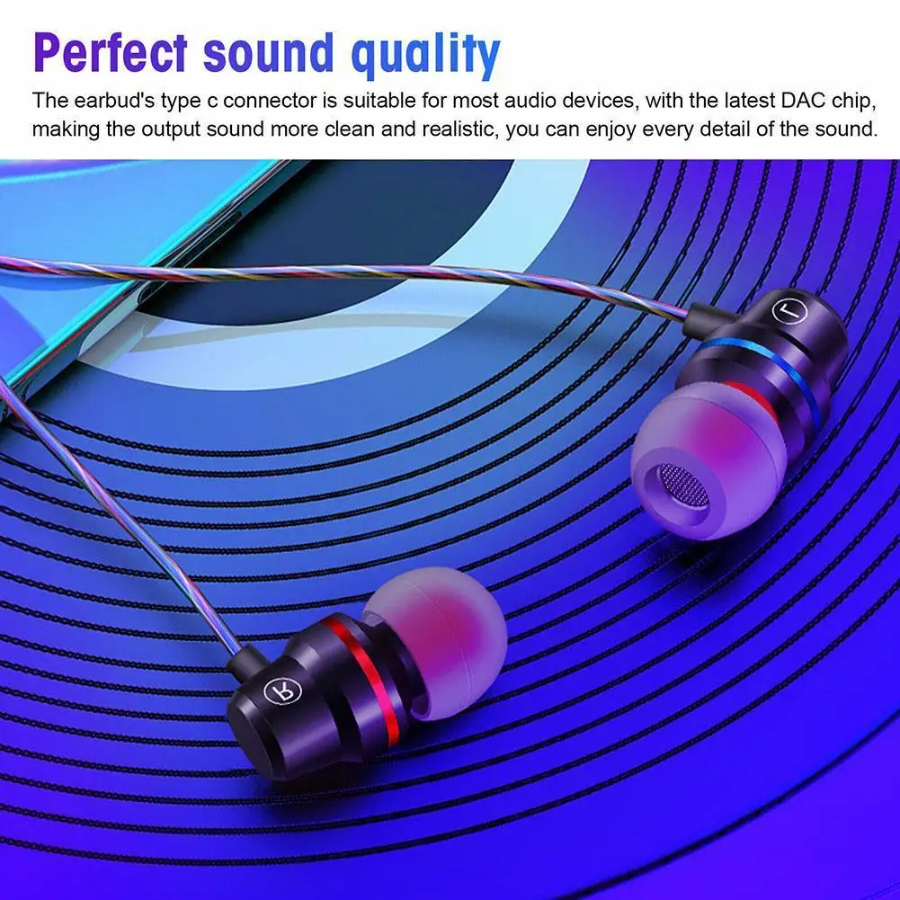 

Type-c Wired Earbuds Headphones 3.5mm In Ear Earphone Bass Sport Mic LeTV Pro Headset For Huawei Earpiece With P30 Xiaomi S T0Z3