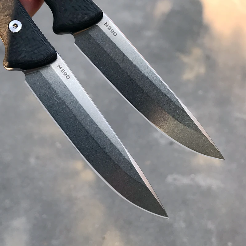 TURENZ полный Tang M390 стальной нож с фиксированным лезвием рукоятка из углеродного