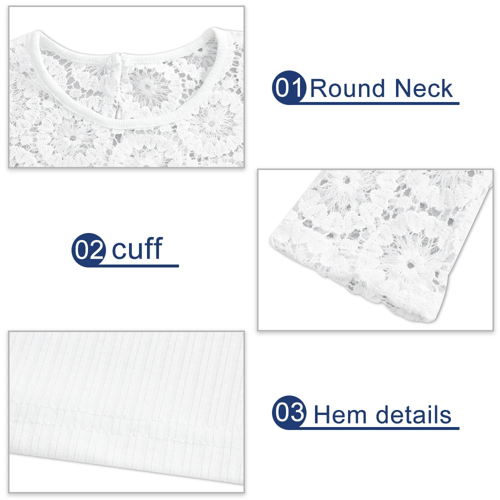 

Long Puff Sleeve Lace Formal Blouses 2021 New Women Elegant Spring O-Neck Pullover Tops Office Ladies Sexy Hollow Out Shirt D30