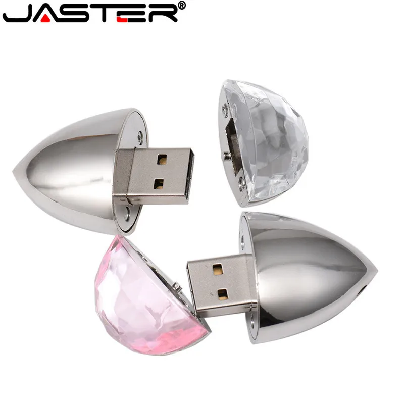 Флэш накопитель JASTER в форме капли воды с кристаллами USB 2 0 ювелирное изделие