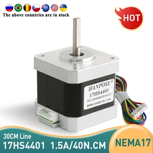 free shipping any Country 4-lead Nema17 Stepper Motor 42 motor NEMA17 motor 42BYGH 40N.CM 1.5A 17HS4401 for 3D printer and CNC