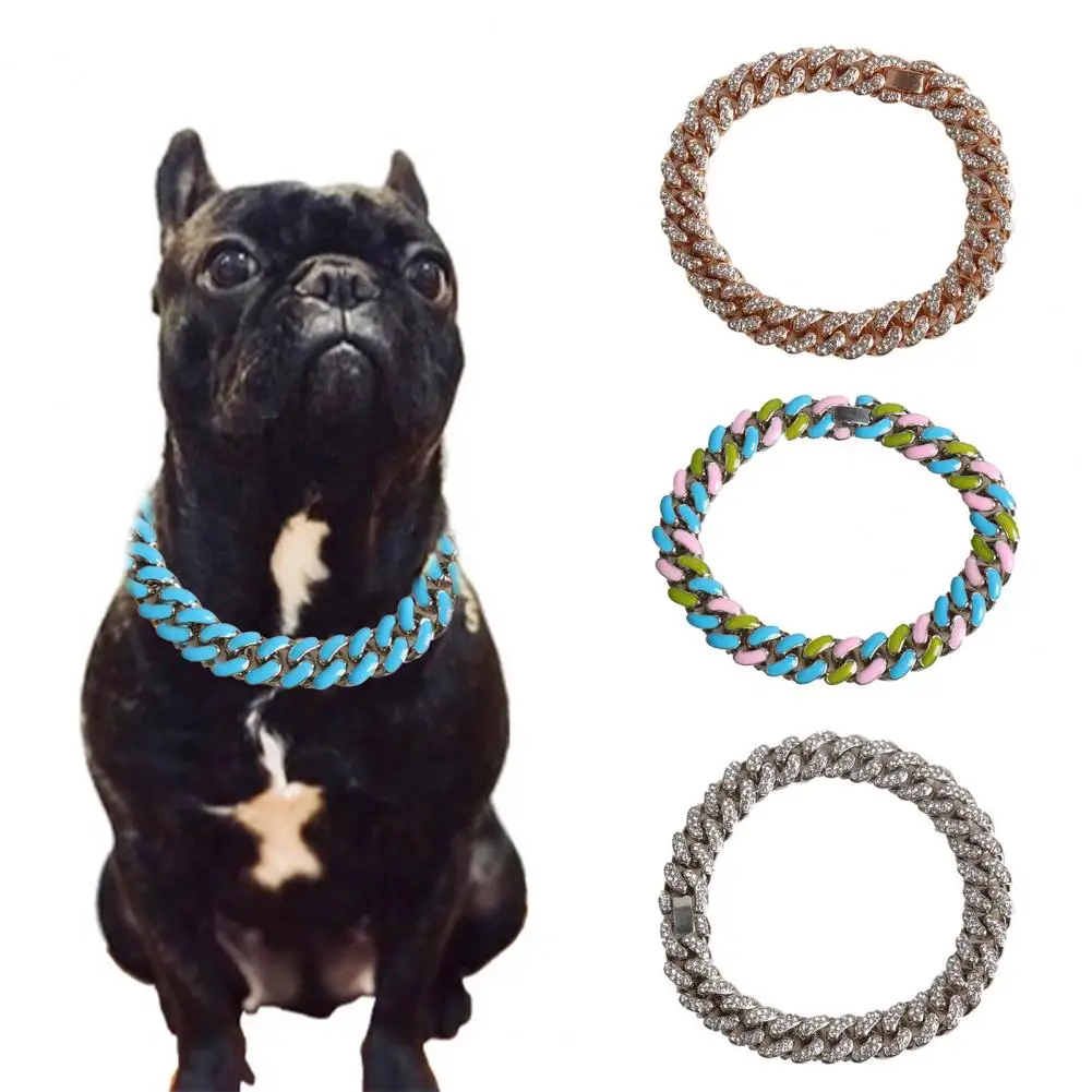 Beautiful Dog Neck Chain Multiple Colors Dress-up Long Lifespan Shiny Cats Necklace Loop | Дом и сад