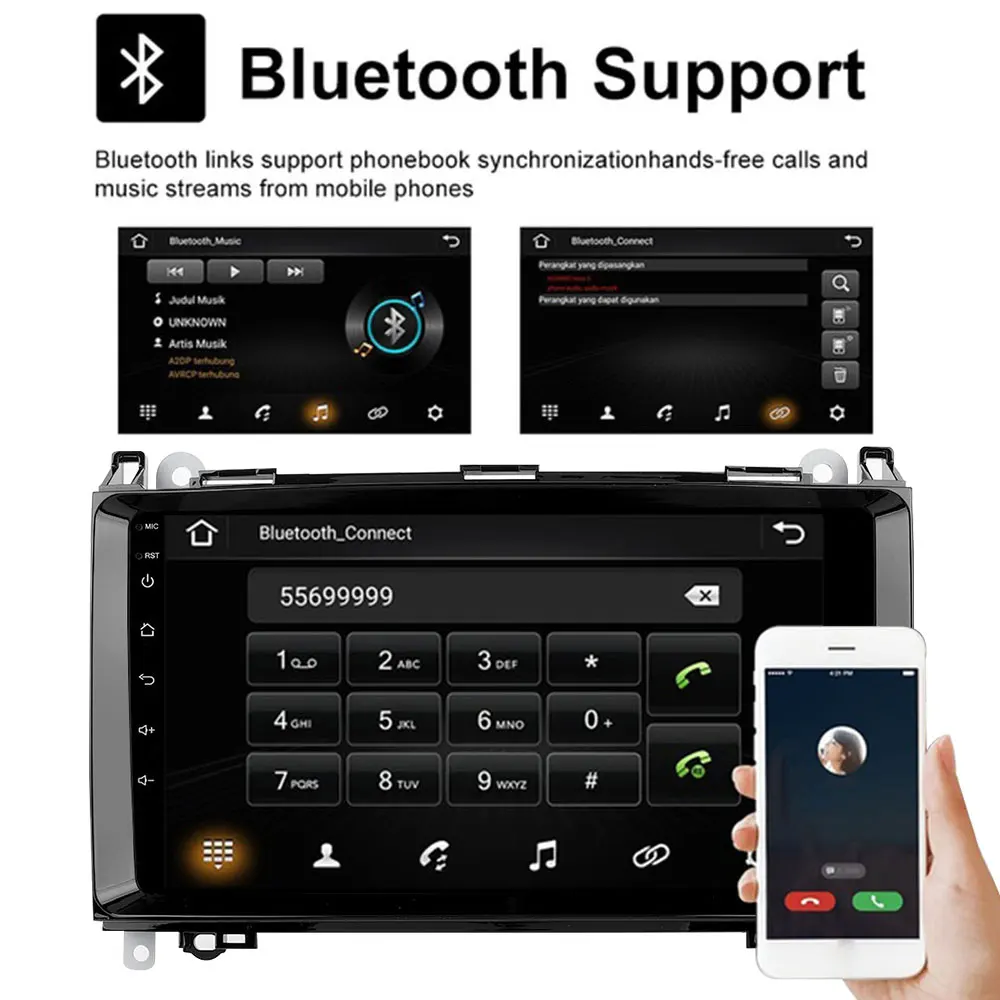 Vehemo 2 Din 9 'ɺndroid 8 1 автомобильный мультимедийный плеер GPS навигация для C Class W203