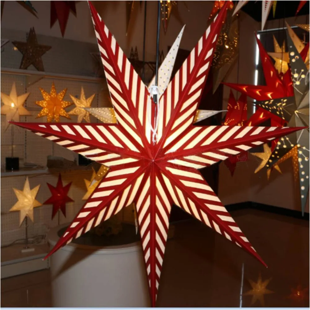 Рождественское украшение 3d лазерная бумажная звезда потолочные украшения