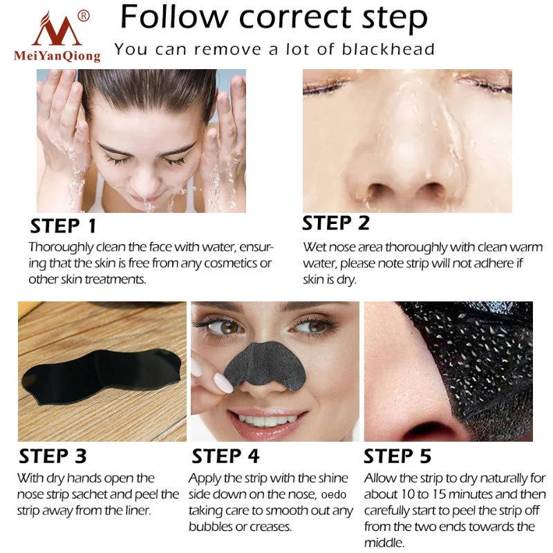 Новый стиль 10 шт. удаление угрей маска для носа Чистка Пор полоса черная пилинг