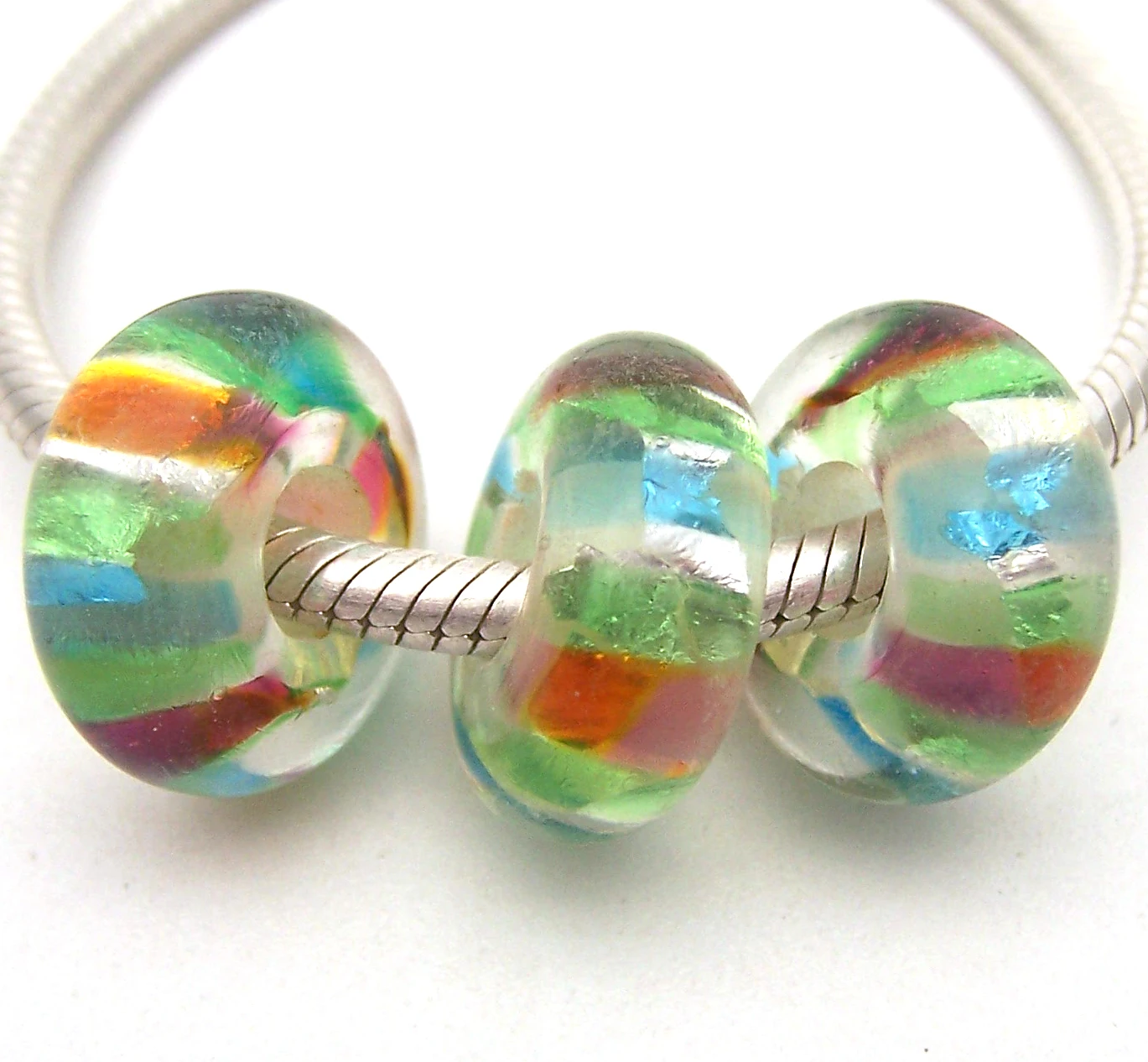

JGLZ1170 3X 5MM Hole DIY GlassBead Murano Glass beads Fit European Charms Bracelet diy jewelry Lampwork