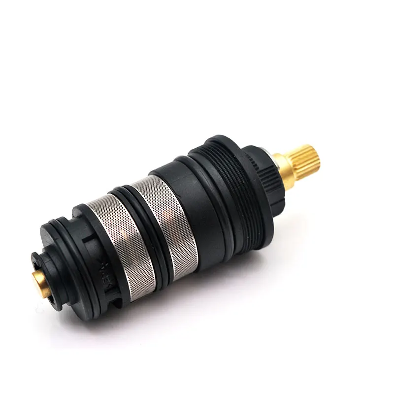 black thermostat mixer valve copper shower faucet cartridge for bathroom shower bath faucet adjust the mixing water temperature free global shipping