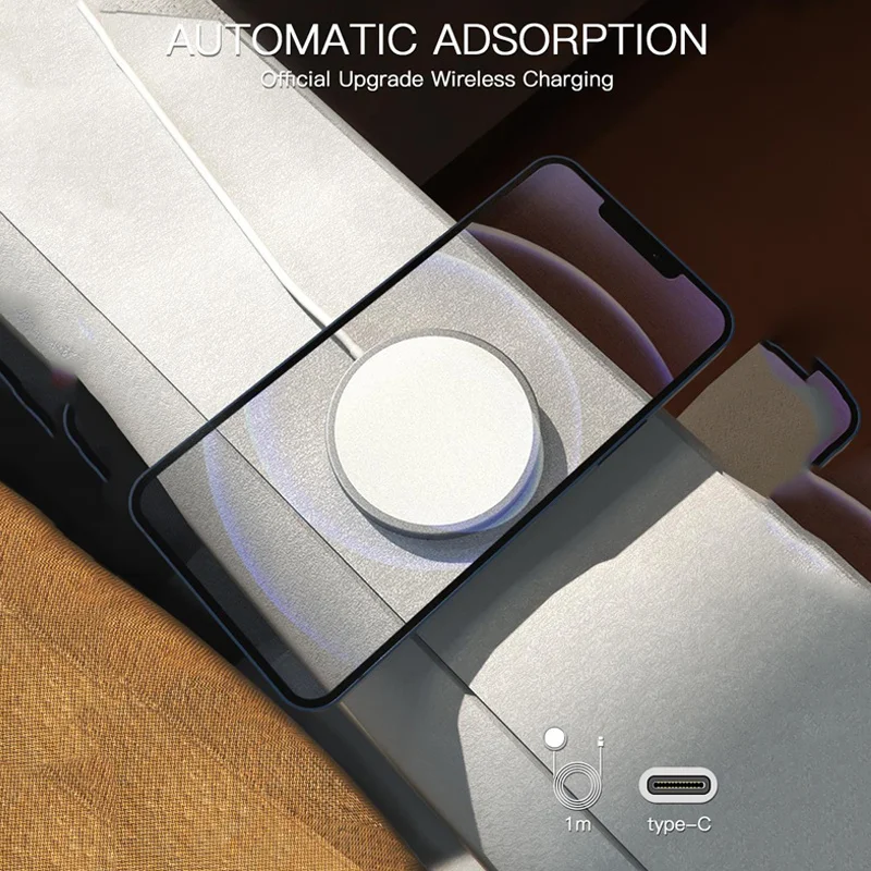 

For iPhone12 magsafe 2021 15W Original Magnetic Qi Fast Wireless charging For iPhone12Pro Max USB C PD Adapter Magsafing Charger