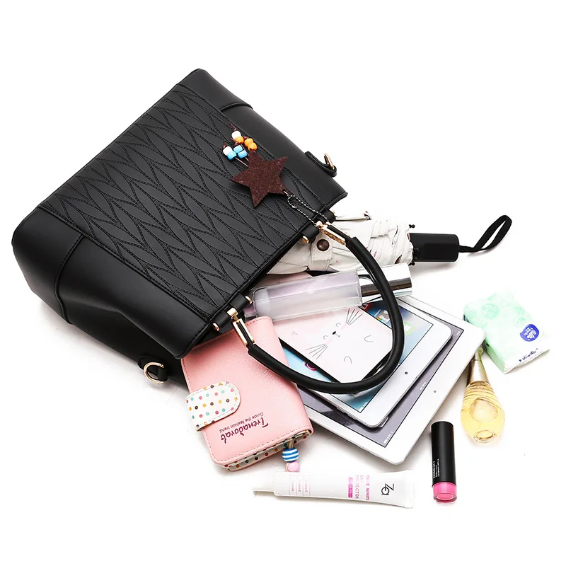 Новинка 2020 женская сумка модная простая в полоску с подвеской виде пентаграммы