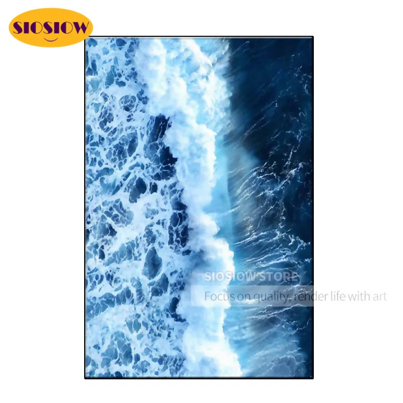 Картина 5d сделай сам с изображением морских волн|Алмазная мозаика и вышивка| |