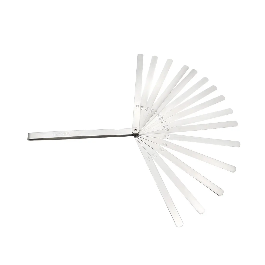 

Щуп uxcell, 0,02-1,0 мм, 17 шт., датчик из нержавеющей стали для измерения ширины зазора, толщины, длина 200 мм