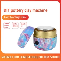 mini pottery wheel machine with sculpting kit 2000rpm ceramics clay pottery tools rotary plate electric pottery turntable lathe