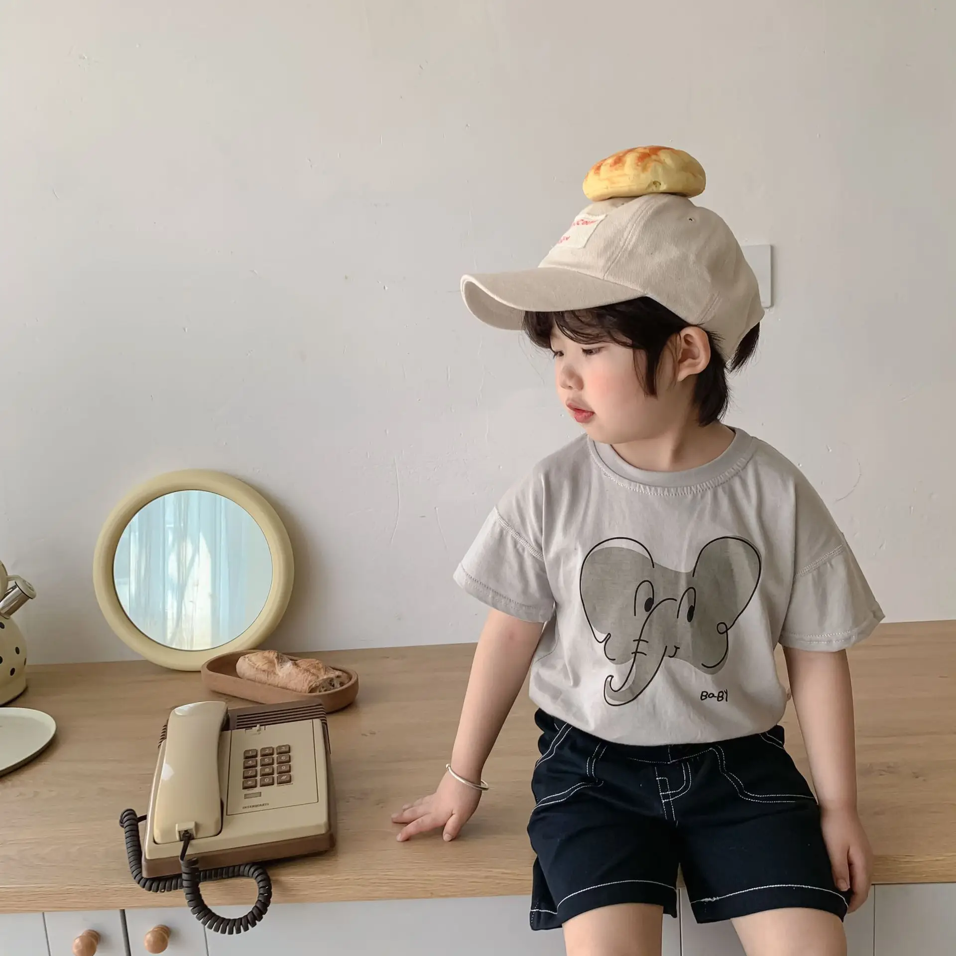 

2021 Summer New Toddler Boy Girl Fashion Cartoon Pattern Printed Short Sleeve T-shirt Kid Baby Cotton Breathable Tops