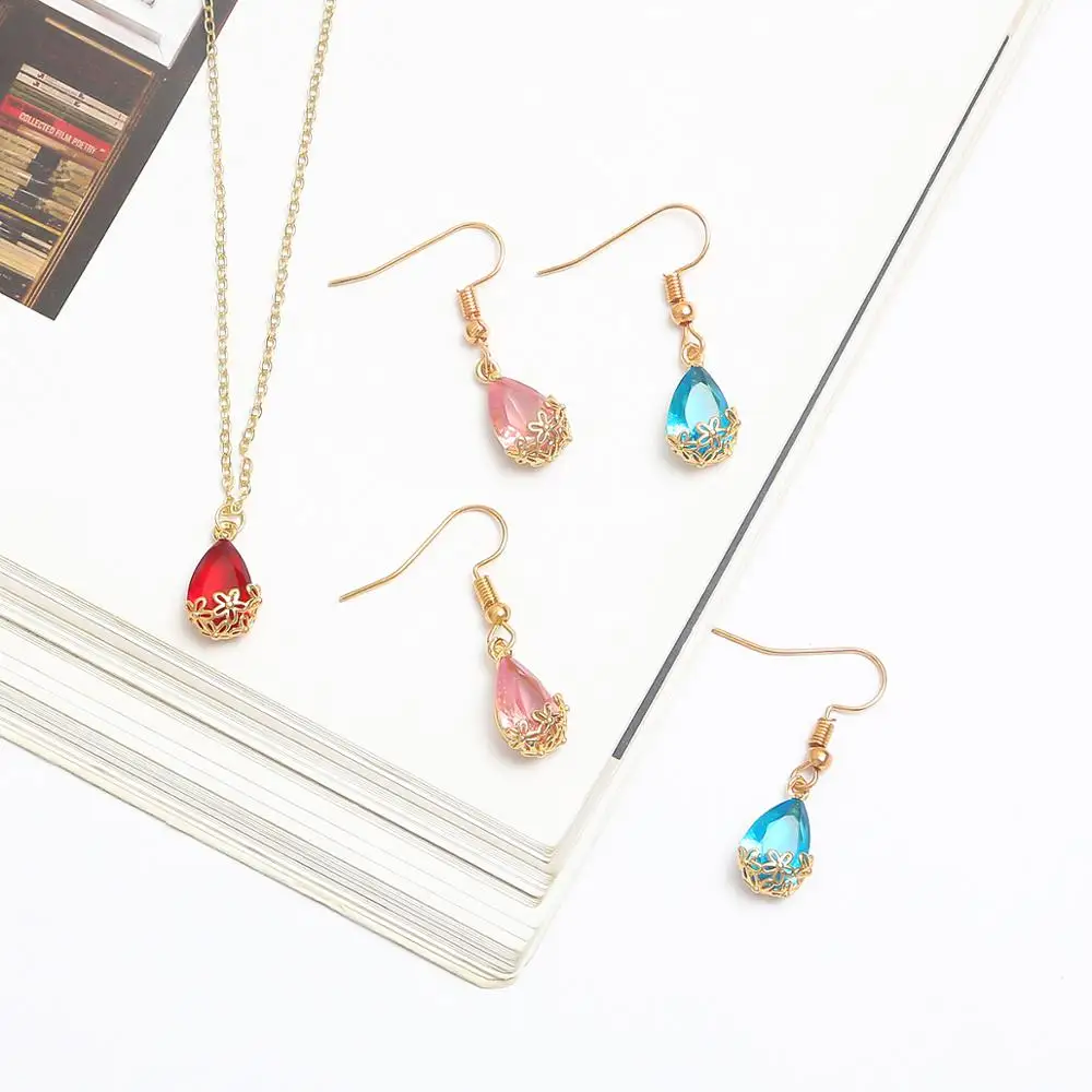 Подвески с кристаллами циркона в виде капли воды фурнитура для изготовления