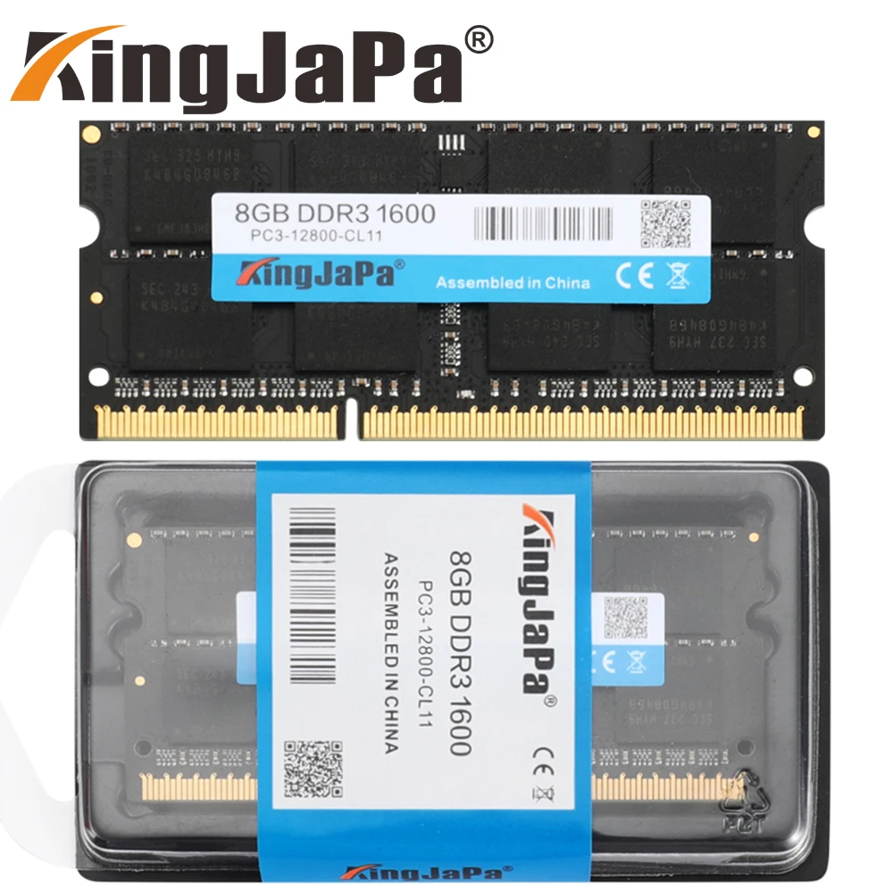 Новый ноутбук KingJaPa 8 Гб оперативной памяти DDR3 1600 МГц 4 для ноутбука Sodimm Memoria 2