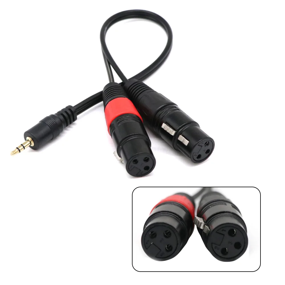 0 3 м 5 мм стерео штекер на 2 XLR 3pin Y сплиттер патч кабель для автомобиля или