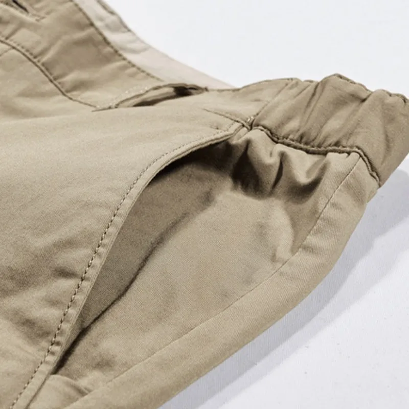 2021 новые мужские Мульти-Карманы Грузовые Штаны с эластичной резинкой на талии