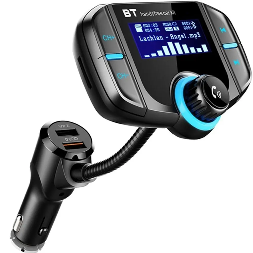 

Wireless Bluetooth Receiver Car Bluetooth Receiver Smart Auto Music Receiver Speaker Phone Mp3 QC3.0+2.4A Hands-Free Portable