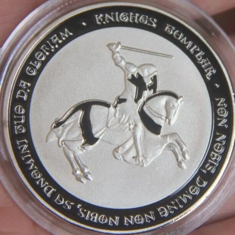 40 мм позолоченный заказ Рыцаря тамплиера сувенир медаль окисления монет | Дом и