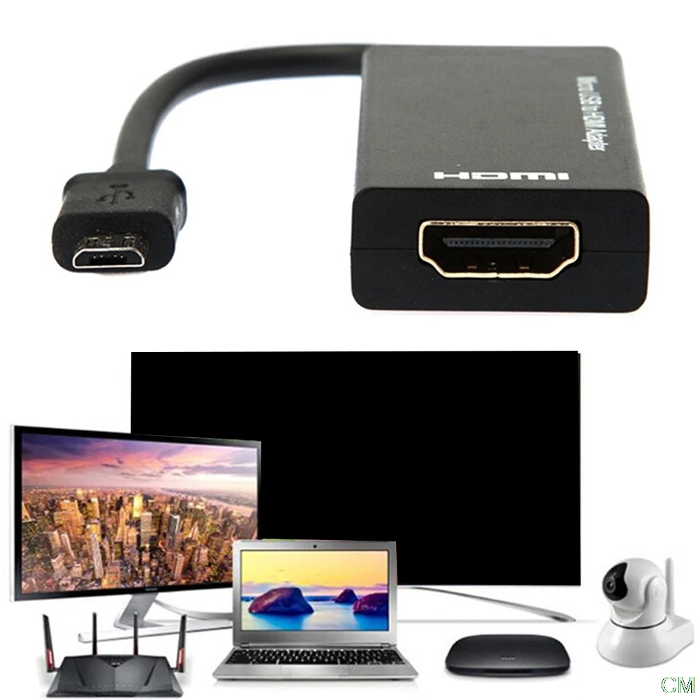 

Кабель-переходник Micro USB/HD, штекер-гнездо, 1080P HD HDMI-совместимый, аудио-и видеокабель, конвертер MHL для ТВ, ПК, ноутбука