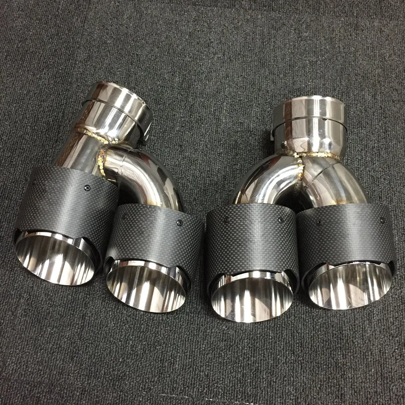 Наконечник для выхлопных газов из углеродного волокна 2 шт. подходит BMW G30 525i 530i 540i