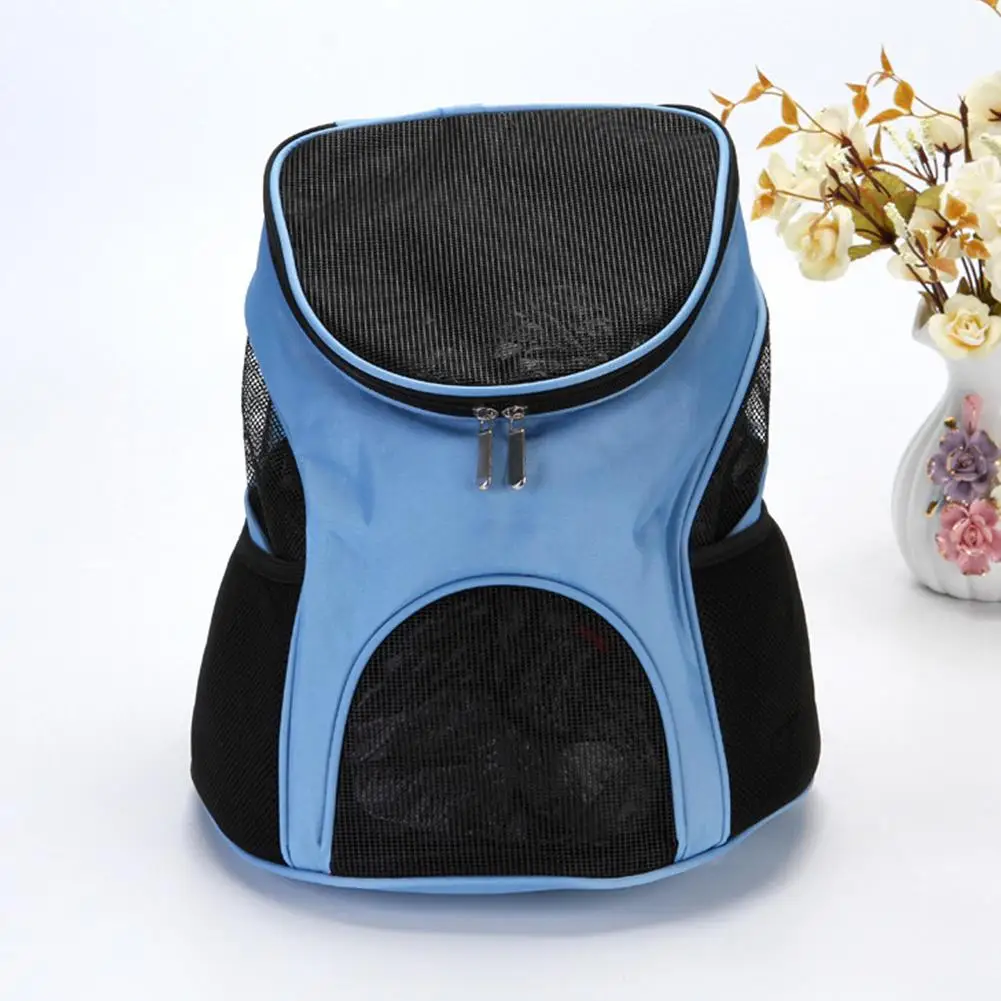 Blue TPFOCUS Pet Сумка На Открытом Воздухе Воздухопроницаемый рюкзак с сетчатым окном для домашних любимцев собак кошек безопасная сетчатая, для путешествий придайте вашей собаке свежий воздух - Цвет: Blue