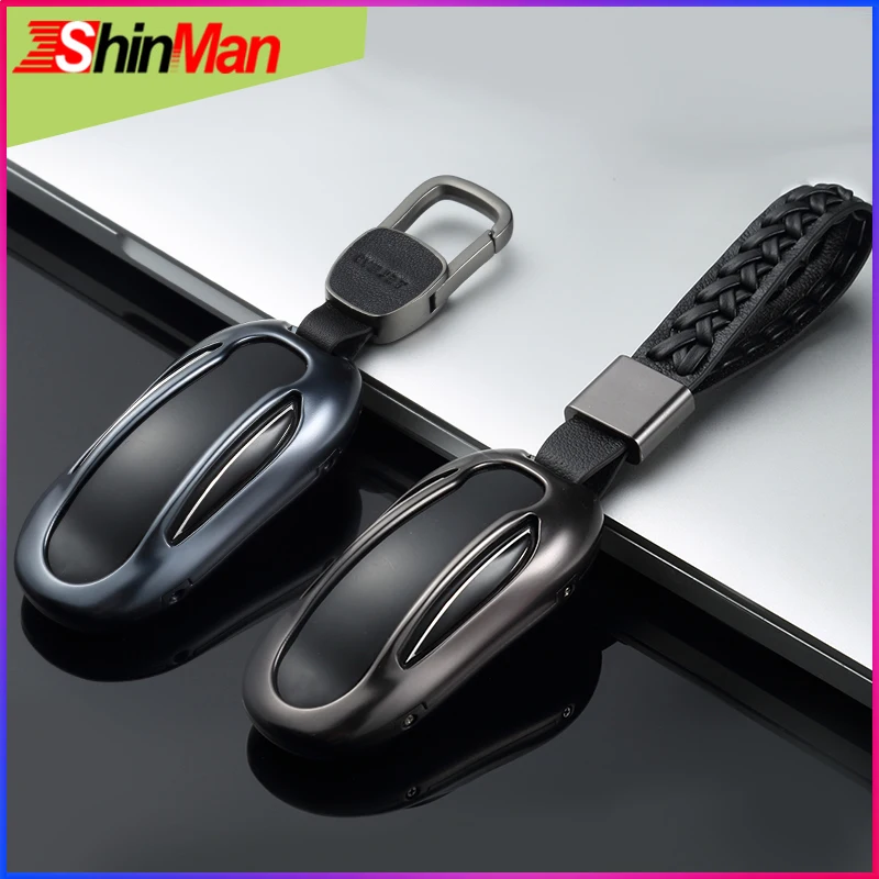 Блестящий высококачественный чехол для ключа автомобиля из алюминиевого сплава