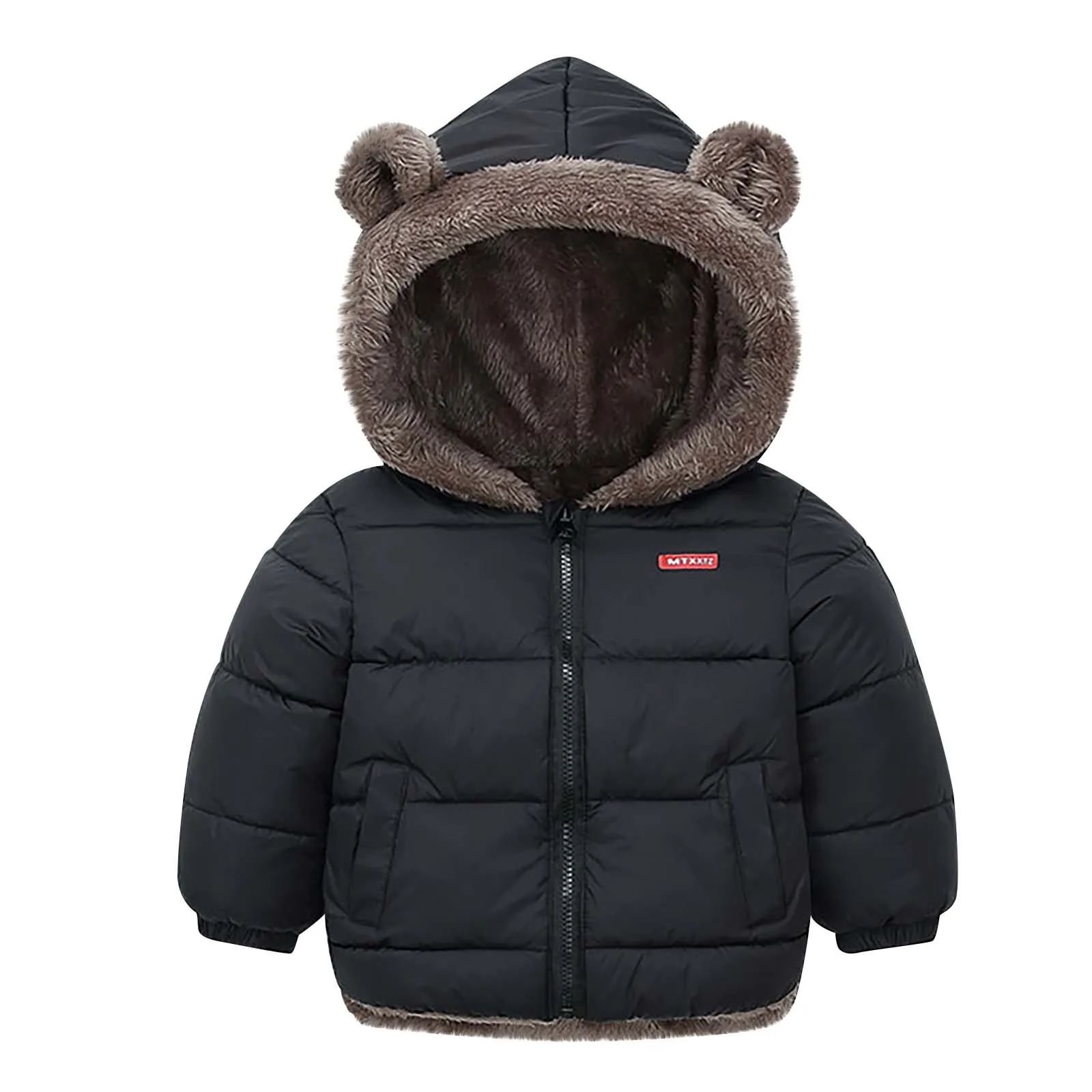 

Children's Outerwear Boys Girls Solid Plus Velvet Padded Down Padded Jacket Winter Coat For Teen Girls куртка для девочки H1