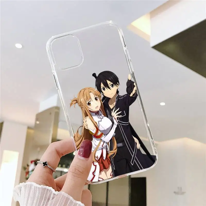 

Sword Art Online Phone Cases Transparent Clear for iPhone 11 12 mini pro XS MAX 8 7 6 6S Plus X 5S SE XR 2020