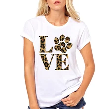Женская одежда женская футболка с леопардовым принтом в стиле