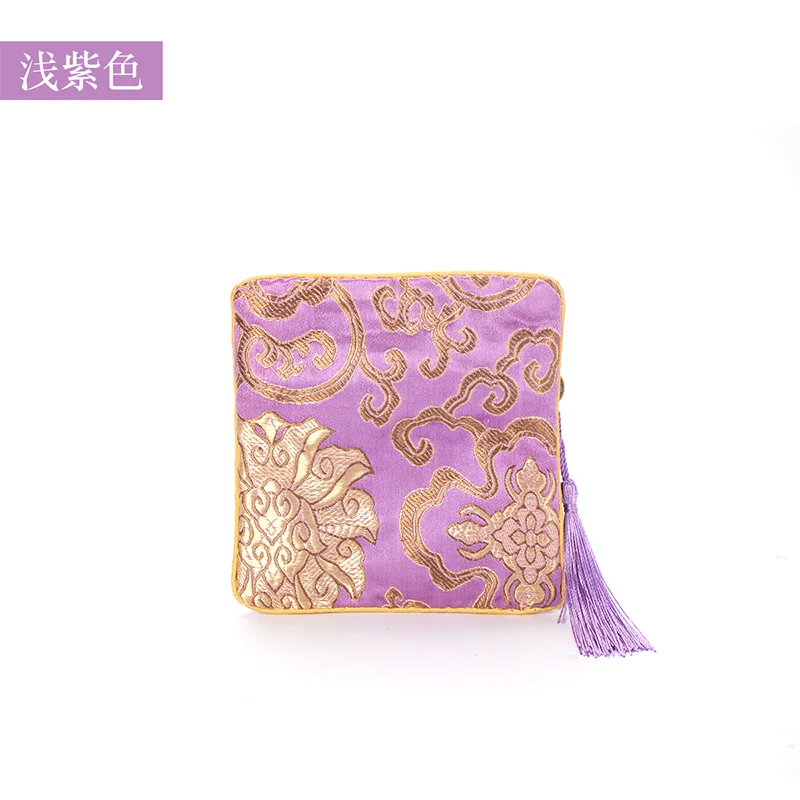 

Светло-голубая кисточка фиолетового цвета с вышивкой для женщин ювелирные изделия Дисплей сумки для хранения подарок серьги браслет кулон ...