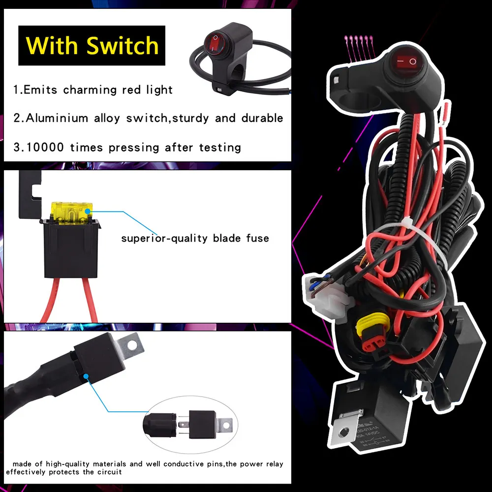 Светодиодные мотоциклетные фары с 6 чипами 7800 лм 2 шт. |