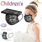 Маска детская кружевная одноразовая для Хэллоуина и косплея, 10 шт.