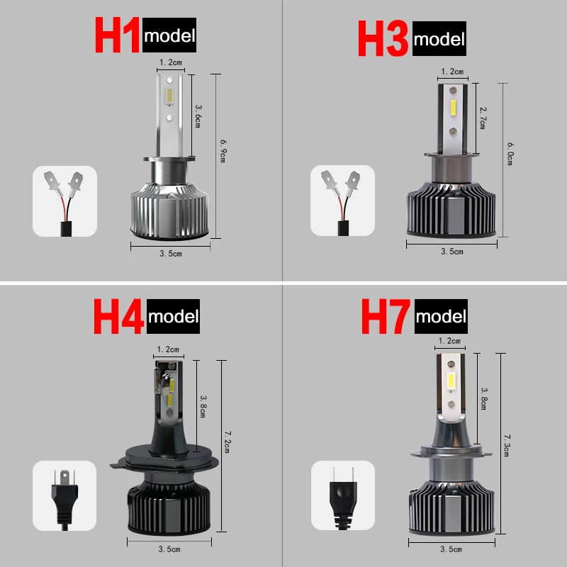 

4PCS YINDING H4 H7 LED H1 H3 H11 9005 9006 9012 car headlight led bulb 56W 5000LM 6000K Y10 Car LED Headlight Bulbs