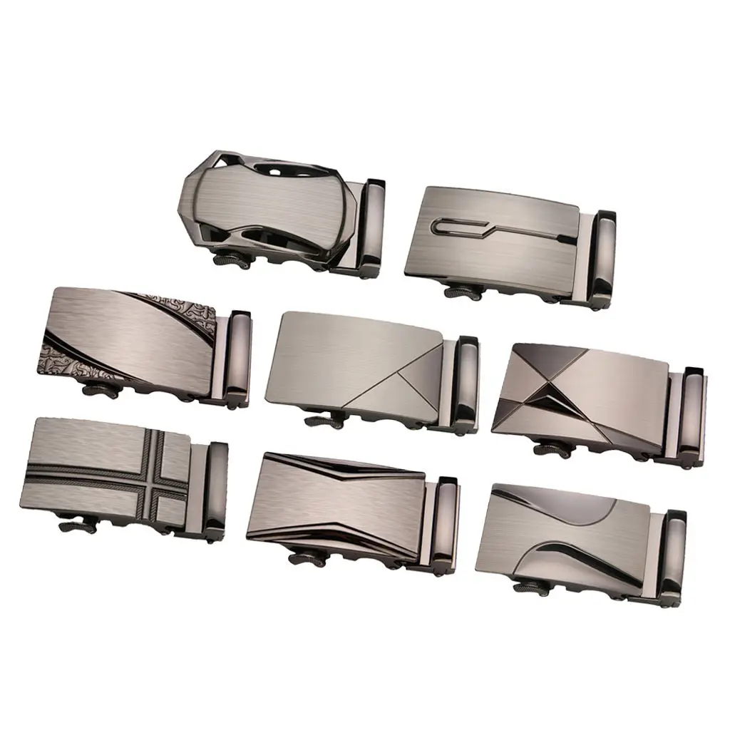 

Metal Automatic Slide Buckle Replacement Ratchet Belt Buckle Formal Rectangular Business Belt Accessories for Men