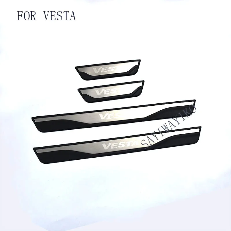 

Car Styling FIT For LADA VESTA 2015-2021Stainless Steel Door Sill Scuff Plate Welcome Pedal Accessories