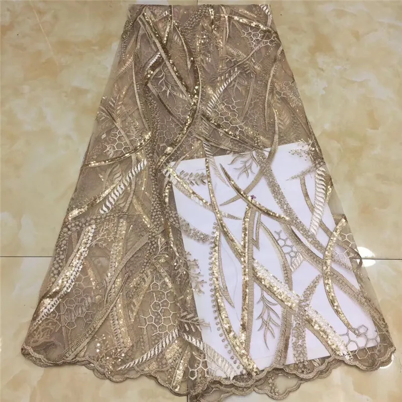 

Кружевная ткань небесно-голубого цвета с африканскими блестками, вышитая кружевная ткань в нигерийском стиле, 2020, высокое качество, Золотой...