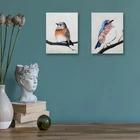 Картина маслом птицы на дереве, печать на холсте и плакаты, Настенный декор с животными, домашнее искусство, винтажные картины для украшения гостиной