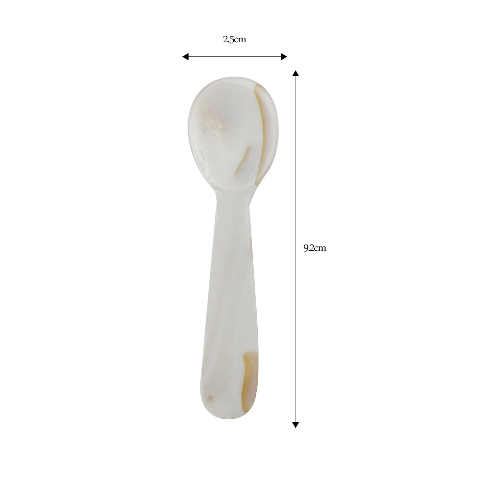 Новый натуральный рог ложка из ракушки 9 2 см/13 см для специй кофе Икра десертные