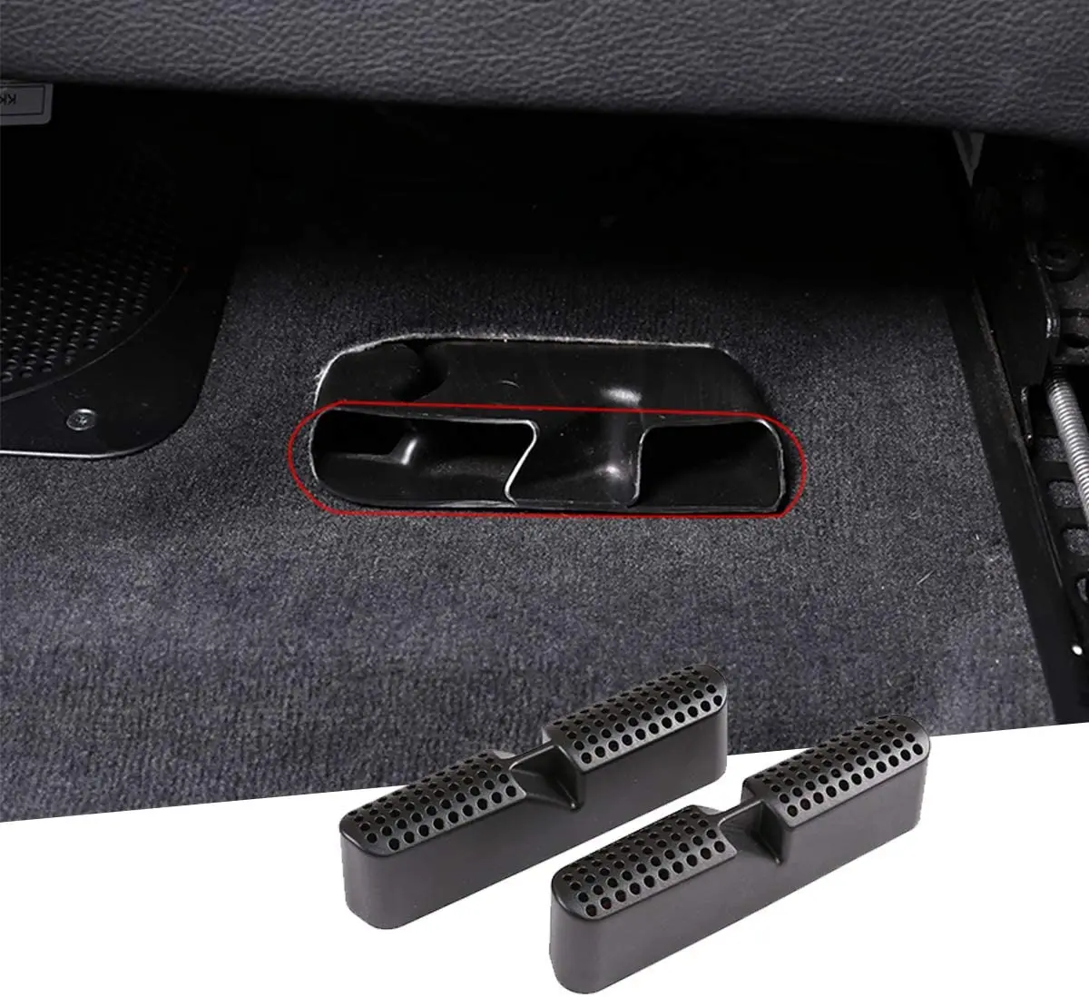 

ABS Black Under Seat Air Outlet Dust Cover Trim for BMW X5 G05 2019 2020