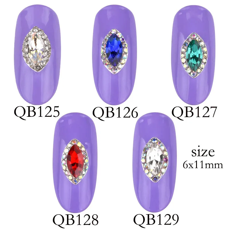 10 шт. 3D Стразы для ногтей Блестящий дизайн Хрустальные стеклянные лоты Блеск
